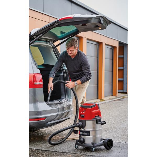 Einhell PXC 36V TE-VC 36/25 Li S 25 Litre Stainless Steel Wet and Dry Vac - Bare Unit
