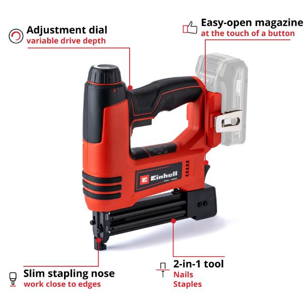 Einhell PXC 18V TE-CN 18 Li Stapler Nailer - Bare Unit