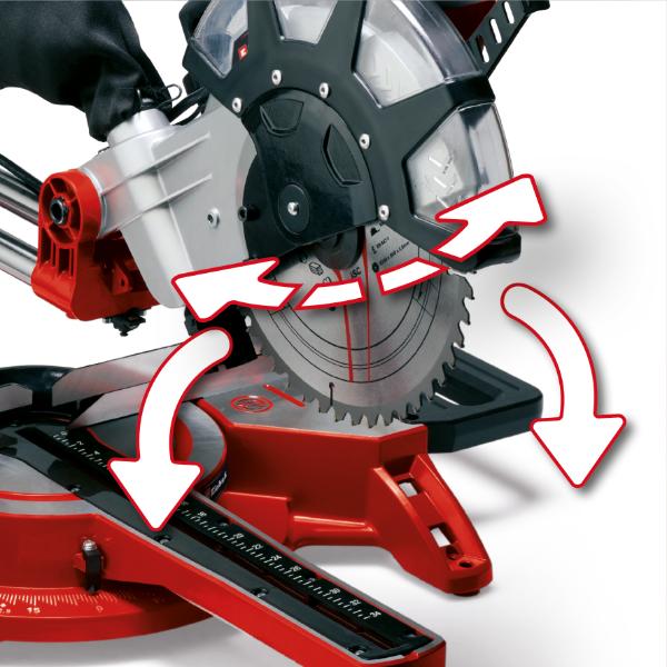Einhell TC-SM 2534/1 Dual 2350W 250mm Double Bevel Sliding Mitre Saw 230V