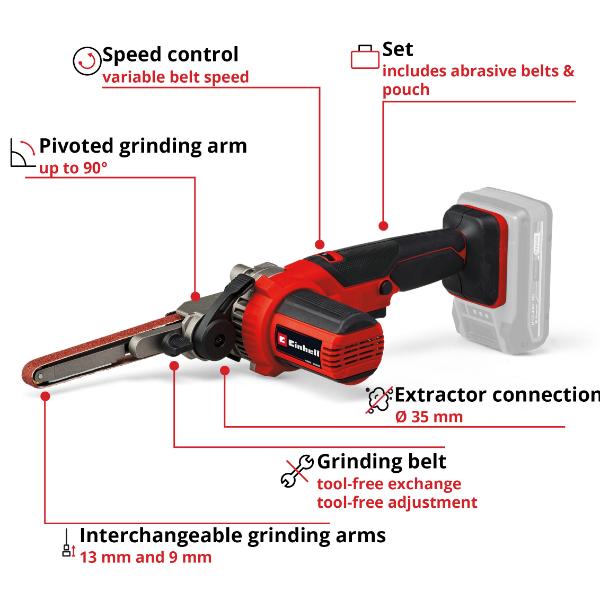 Einhell PXC 18V TE-BF 18 Li Belt File - Bare Unit
