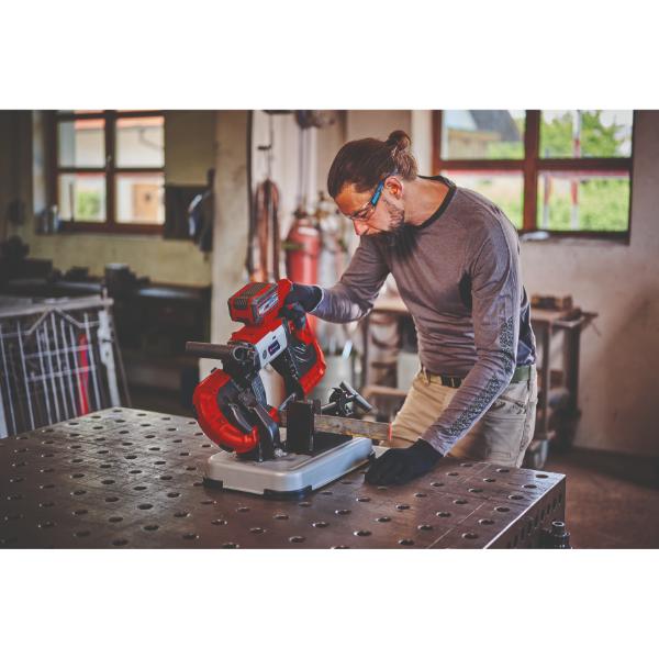 Einhell PXC 18V TE-MB 18/127 U Li 127mm Metal Cutting Bandsaw & Stand - Bare Unit
