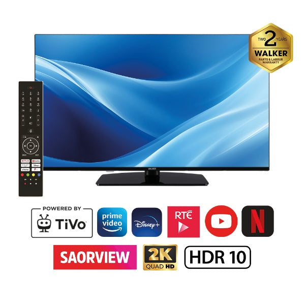 Walker 43" 2K Smart TV TiVo OS Saorview Approved TV (E Energy Rating) WPS2K43241