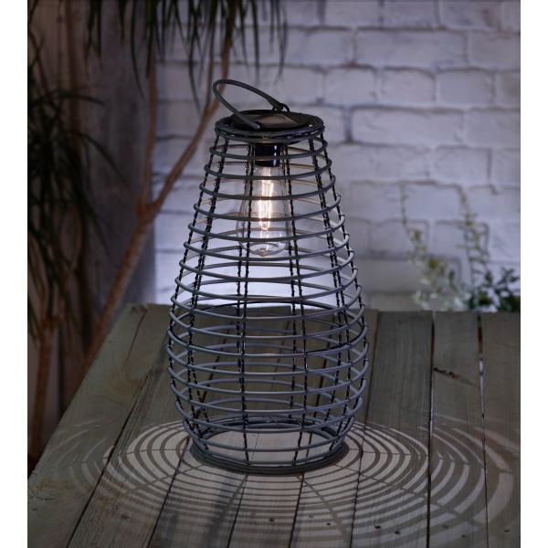 Smart Garden Venus Faux Rattan Lantern - Slate