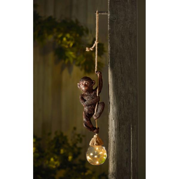 Smart Garden Monkey Rope Solar Figurine