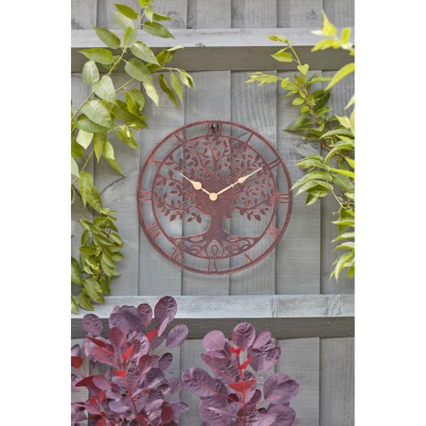 Smart Garden Outside In Designs Tree Of Life Skeleton Wall Clock Bronze 12"
