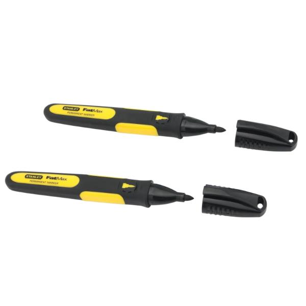 Stanley Fatmax STA047312 Black Fine Tip Marker Twin Pack