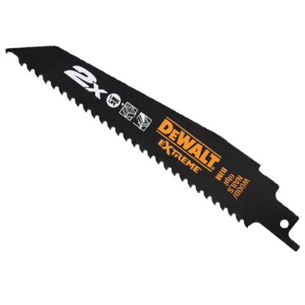 DeWalt DT2300LQZ 2X Life Reciprocating Blades Wood 152mm Pack of 5