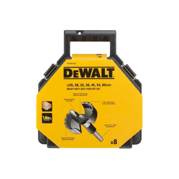 DeWalt DT4593QZ Self-Feed Forstner Bit Set 8 Piece