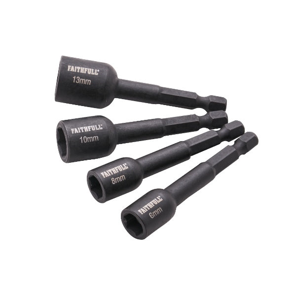 Faithfull 4 Piece Impact Nut Driver Set