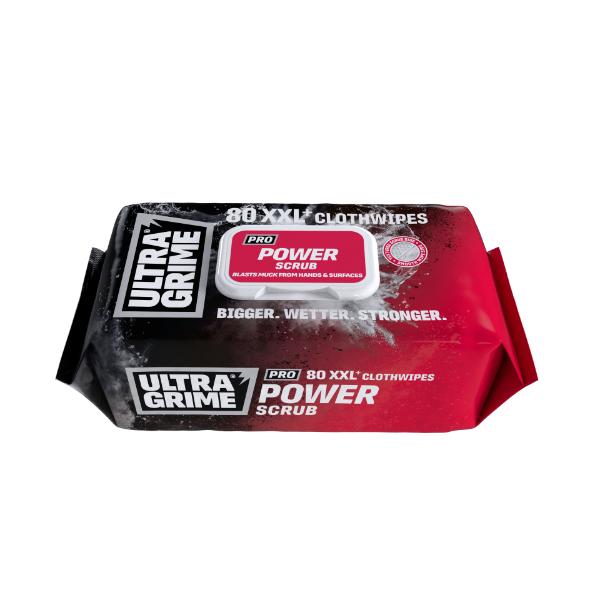 UltraGrime Pro Power Scrub XXL Clothwipes - 80pk