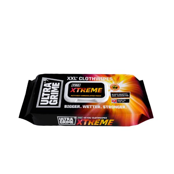 UltraGrime Pro Xtreme XXL Clothwipes - 40pk