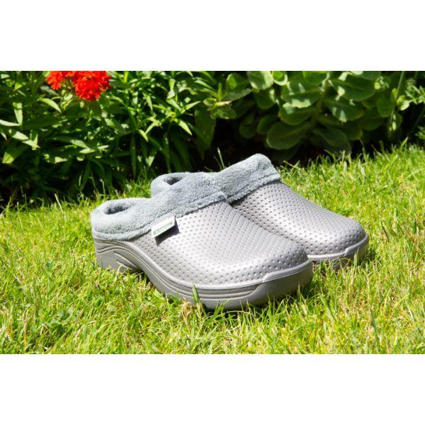 Town & Country Fleecy Cloggies Charcoal Size 7