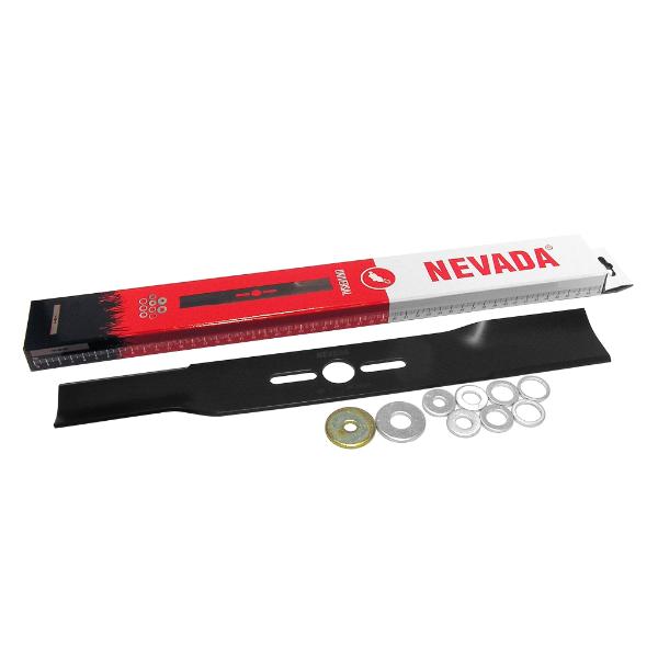 Nevada Universal Lawnmower Blade 47.6Cm With Washers & Reducing Rings