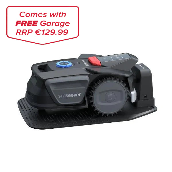 Sunseeker V1 Wire Free Vision Ai Robotic Lawn Mower with Garage 300m2