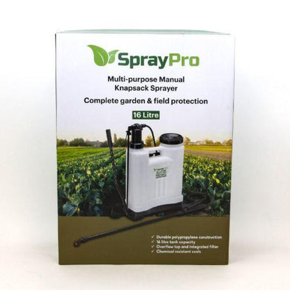 Spray Pro 16L Knapsack Pressure Sprayer with Brass Lance