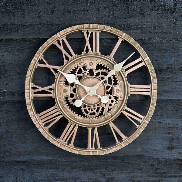 Smart Garden Outside In Designs Newby Mechanical Clock Bronze 12"