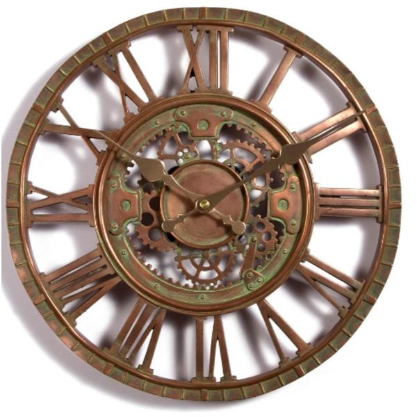 Smart Garden Outside In Designs Newby Mechanical Clock Bronze 12"