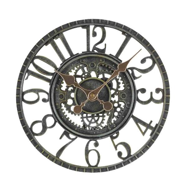 Smart Garden Outside In Designs Newby Mechanical Clock Verdigris 12"