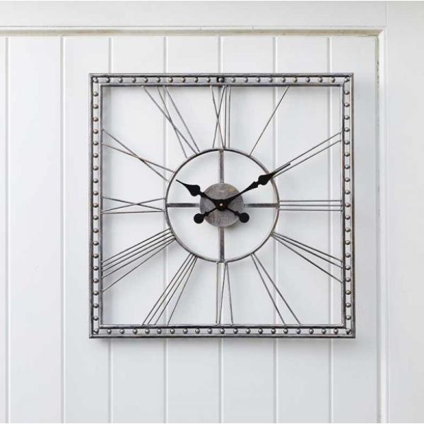 Smart Outside In Designs Timesquare Wall Clock 60cm Square With Roman Numerals