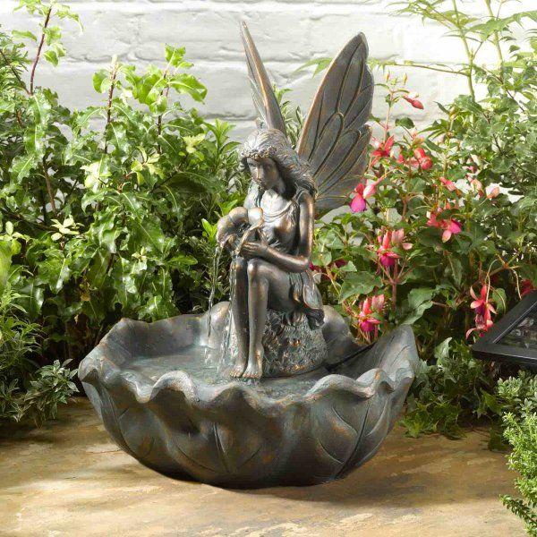 Smart Water Feature Solar Powered Fairy Leaf Fountain