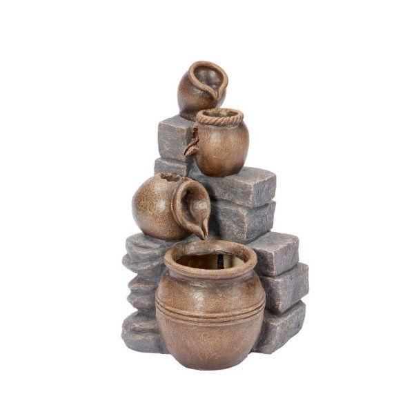 Smart Water Feature Solar Hybrid Power Pot Falls