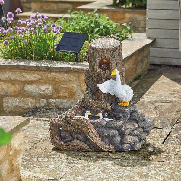 Smart Water Feature Solar Hybrid Power Feather Falls