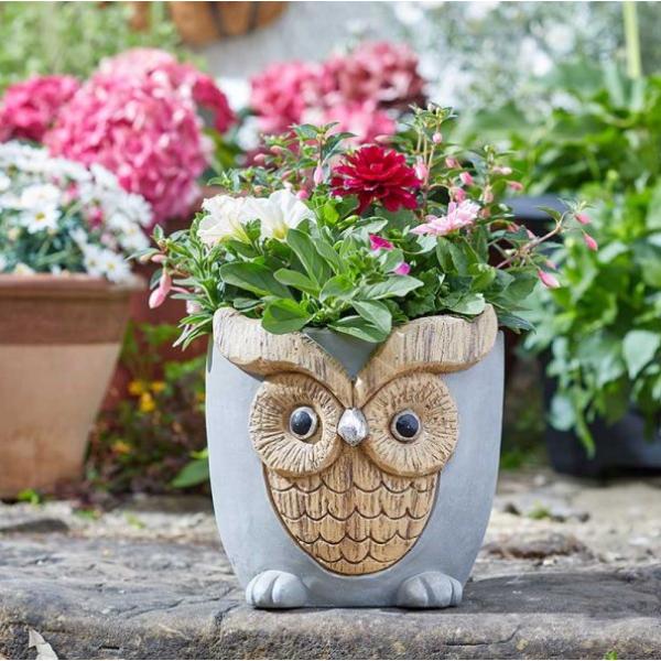Smart Garden Décor Woodstone Owl Planter