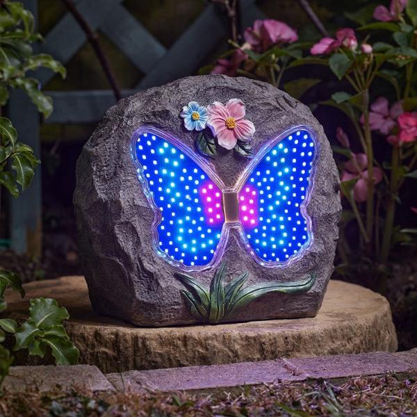 Smart Garden Papillon Animated Solar Rock