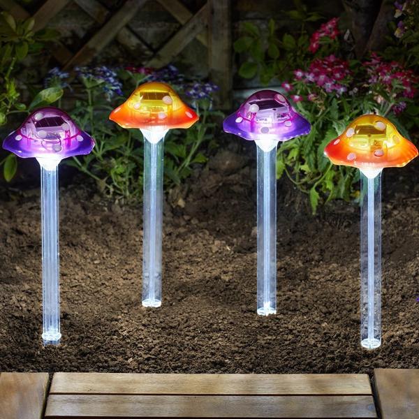 Smart Garden Funky Fungus Solar Stake Light 4 Pack