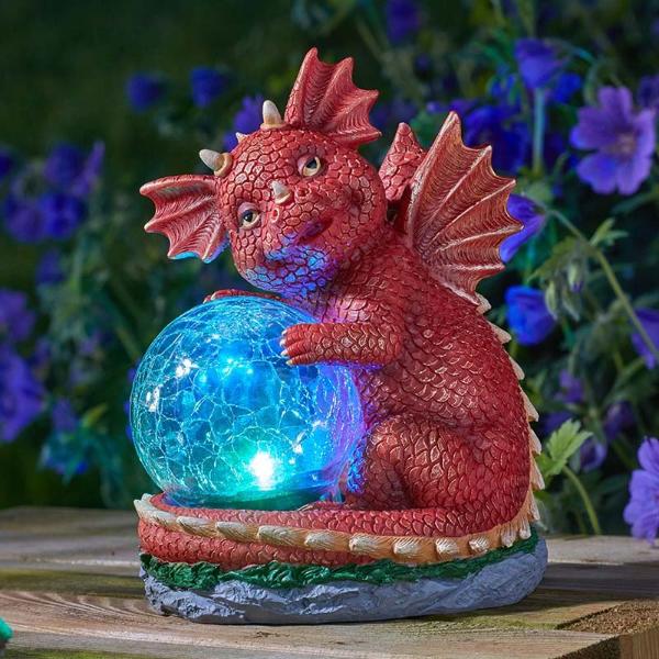 Smart Garden Dragon Glow Gazing Figurine