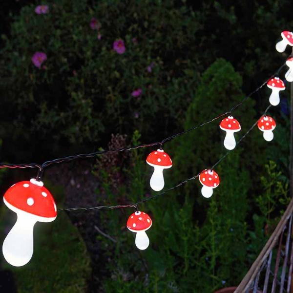 Smart Garden Solar Shrooms String Lights Set of 10