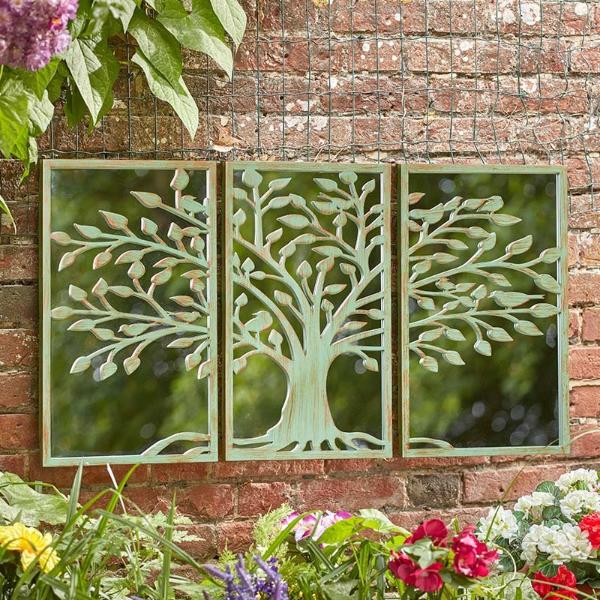 Smart Garden Outside In Designs TreeLife Looking Glass Mirror Verdigris