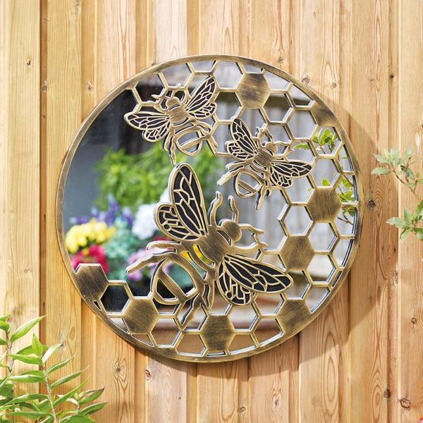 Smart Garden Outside In Designs BeeFlection Mirror Large Goldgris