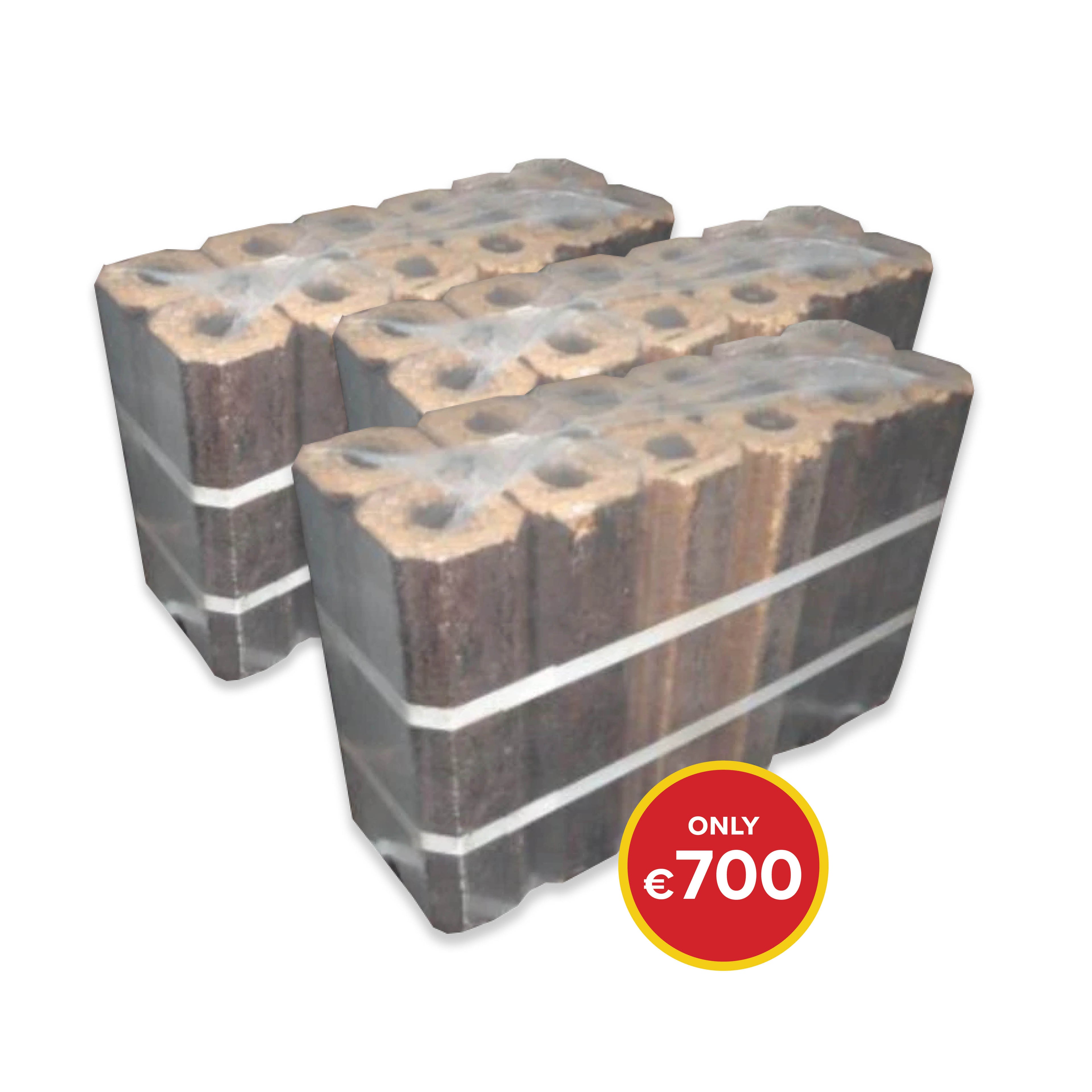 Buy 96 bales of Hardwood Briquettes 12pck for €700