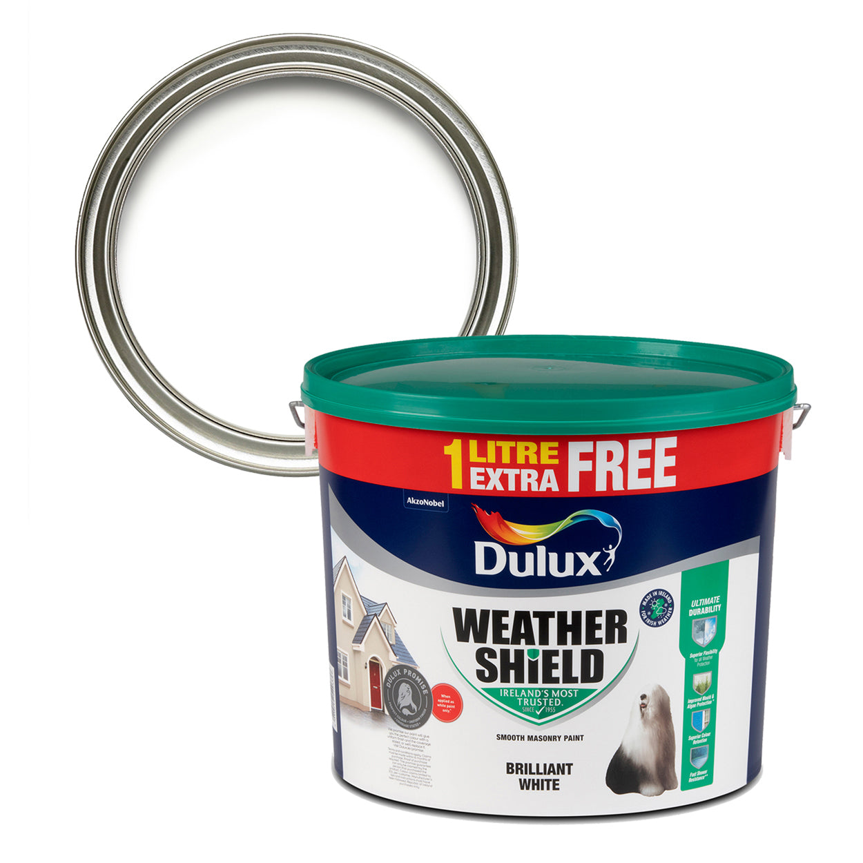 Dulux Weathershield Smooth Masonry Pure Brilliant White 11L