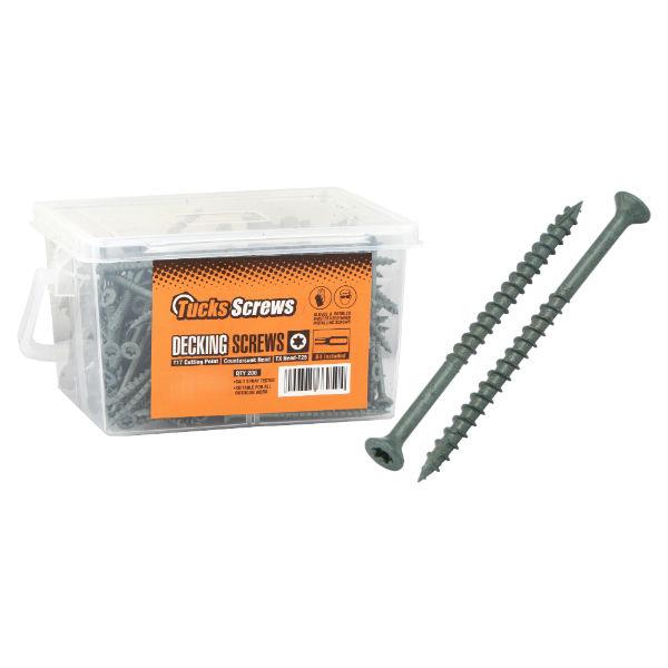 Tucks Decking Screws T25 4.5x80mm Green
