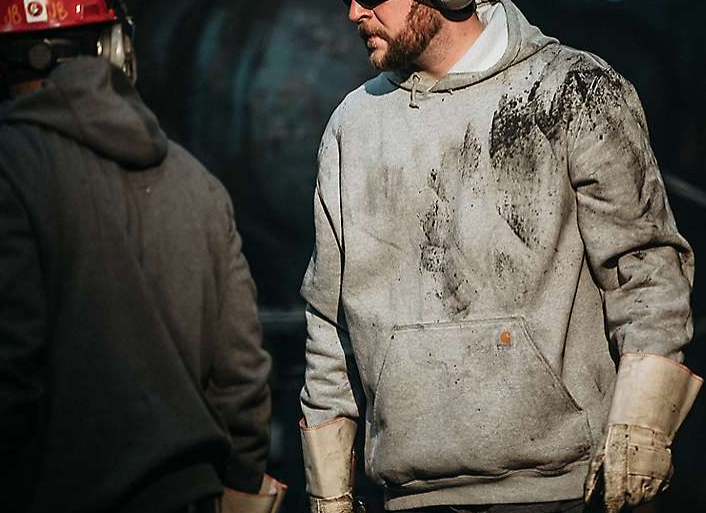 Carhartt Loose Fit Midweight Mens Hooded Sweatshirt Navy