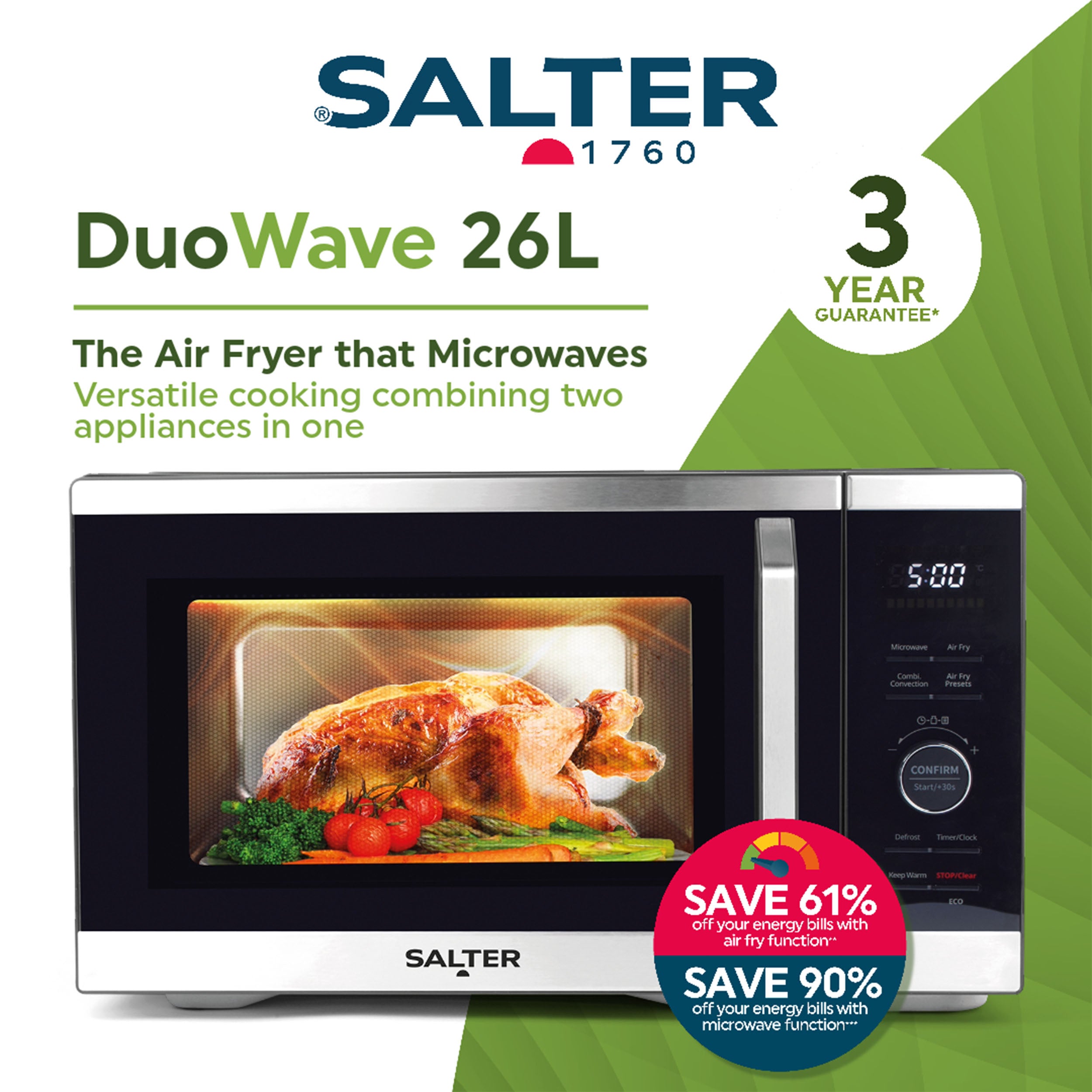 Salter Duowave 2 In 1 Air Fryer & Microwave 26L