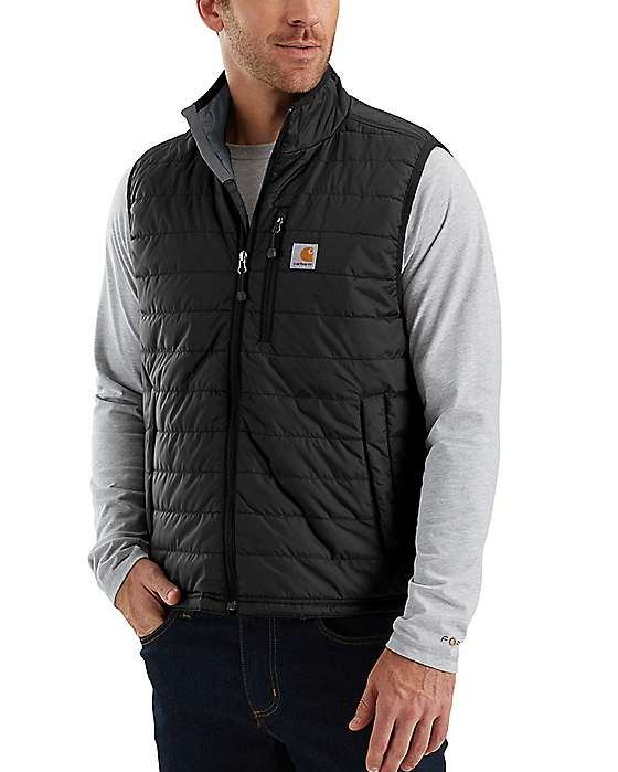 Carhartt Mens Gilliam Rain Defender Relaxed Fit Lightweight Insulated Vest Black