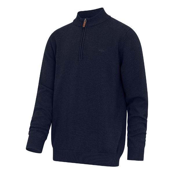 Hoggs of Fife FalKirk Mens 1/4 Zip Pullover Hblue