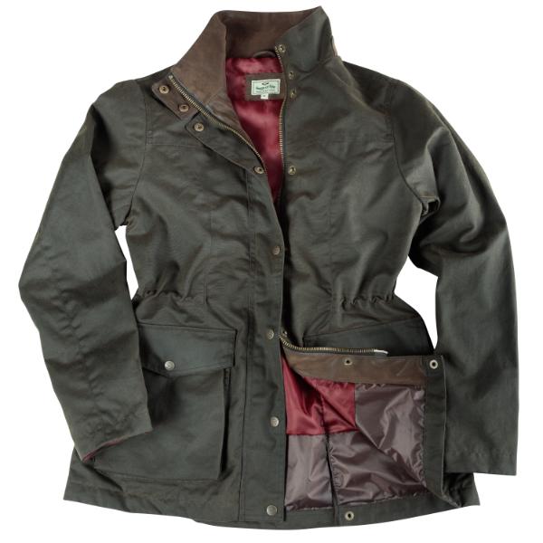 Hoggs of Fife Caledonia Ladies Wax Jacket Olive