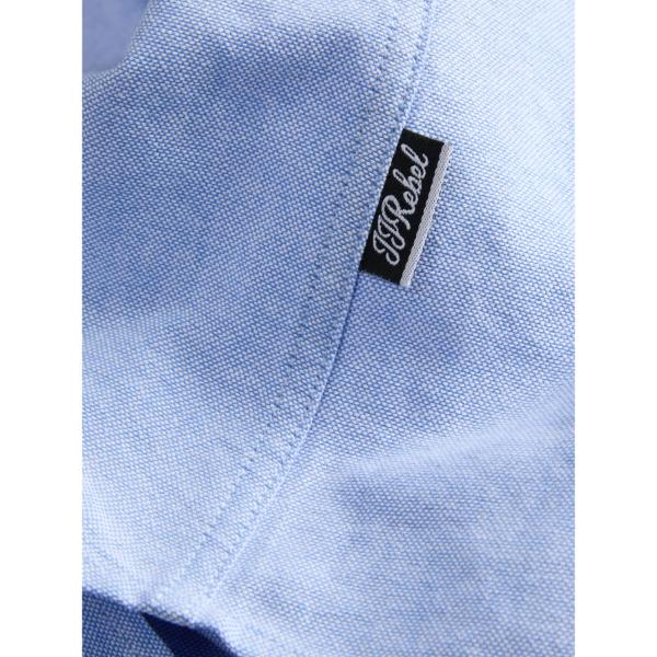 JJ Rebel Oscar Mens Regular Fit Long Sleeve Shirt Cashemere Blue