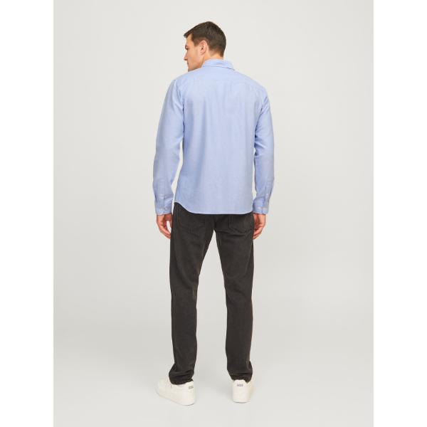 JJ Rebel Oscar Mens Regular Fit Long Sleeve Shirt Cashemere Blue