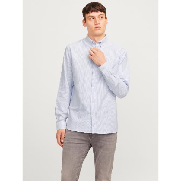 JJ Rebel Oscar Mens Regular Fit Long Sleeve Shirt Infinity White