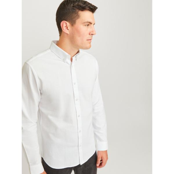 JJ Rebel Oscar Mens Regular Fit Long Sleeve Shirt White