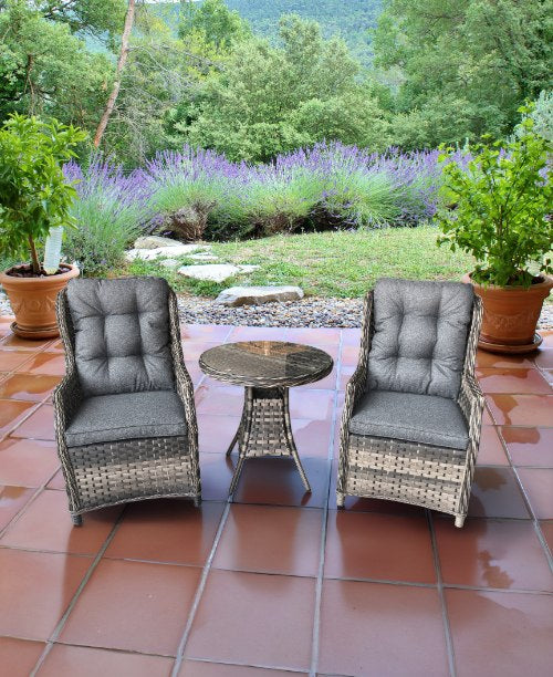Kaia 2 Piece Rattan Outdoor Furniture Set With Cover