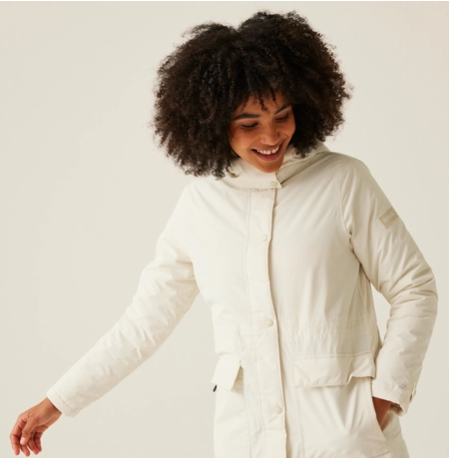 Regatta Mireya Womens Waterproof Insulated Jacket Light Vanilla Spot Print