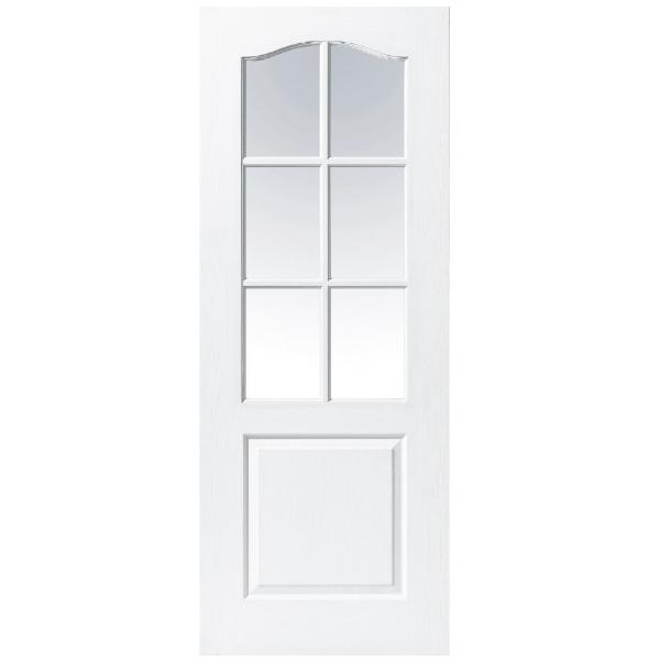 Indoors Marseille Primed White 6 Lite Arched Door