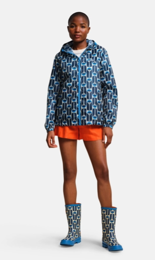 Regatta Orla Kiely Womens Summer Pack It Jacket Navy Tall Flowers
