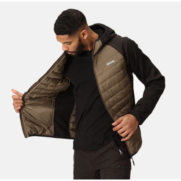 Regatta Andreson VIII Hybrid Mens Baffled/Quilted Jacket Crocodile/Black AW23